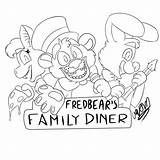 Fredbears Lineart sketch template