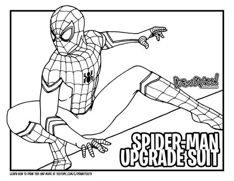 spider man   home coloring page printable  cdr