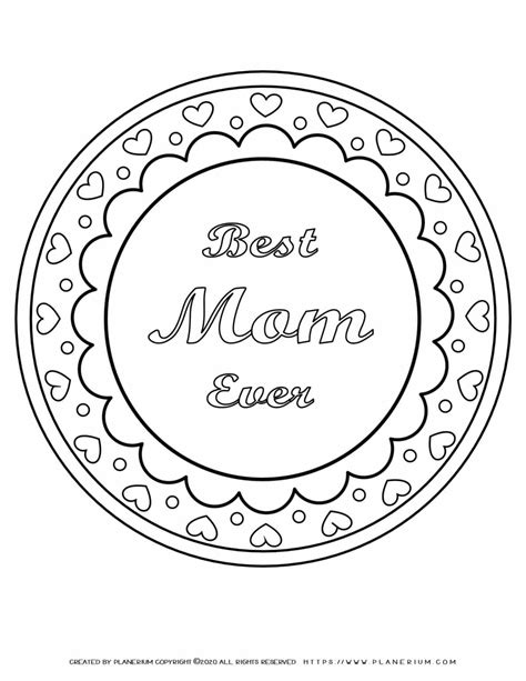 mothers day coloring page  mom  planerium
