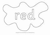 Red Colouring Splats Splat Paint Coloring Template Pages Colour sketch template