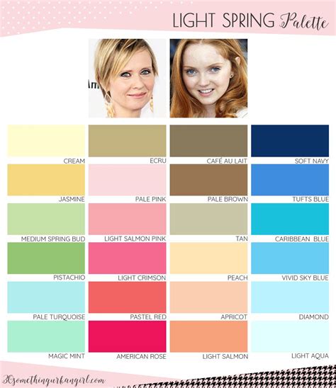pin  color analysis light spring color palette