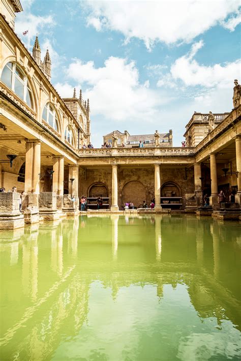 visiting  roman baths  bath england  geographical cure