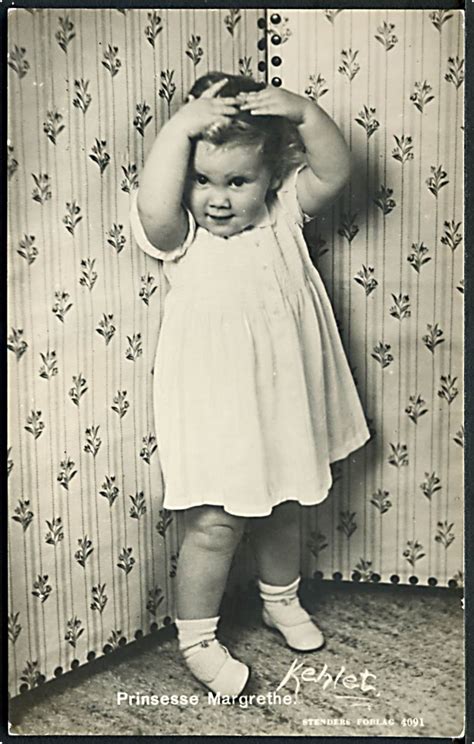 dronning margrethe som barn fotokort kehlet foto stenders