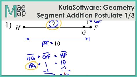 kutasoftware geometry segment addition postulate part  youtube