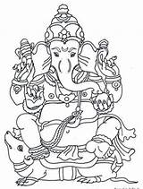 Lord Ganesh Murugan Pages Coloring Ganpati Line Template Wallpaper Sketch sketch template