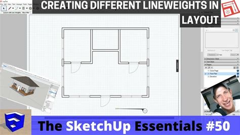 adjusting lineweights  layout  sketchup essentials   sketchup essentials