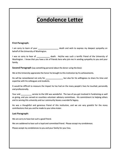 condolence letter business mentor