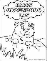 Groundhog Coloring Pages Happy Ground Hog Preschool Printable Kids Activities Crafts Sheets Kindergarten Holiday February Color Sheet Worksheets Printables Template sketch template