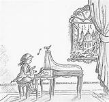 Mozart Amadeus Wolfgang Pintar Flauta Biografía Mozar Abriendo Blanca Mágica sketch template