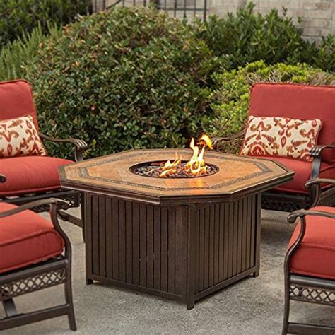 Agio Westminster Gas Fire Pit With Copper Reflective Fire