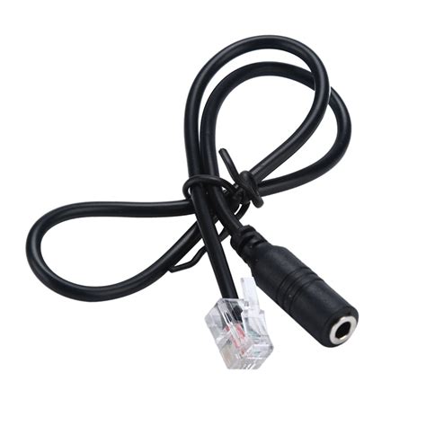 1pc Phone Adapter Rj11 To 3 5 Female Adapter Convertor Cable Pc