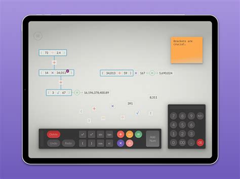 component based calculator  ipad  lance liu  dribbble