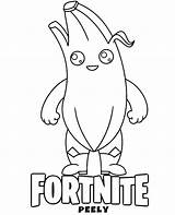 Fortnite Peely Coloring Pages Print Color Banana Figure Sheet Pop Topcoloringpages Small sketch template