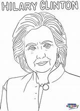 Coloring Clinton Hillary Pages Getcolorings Hilary Color sketch template