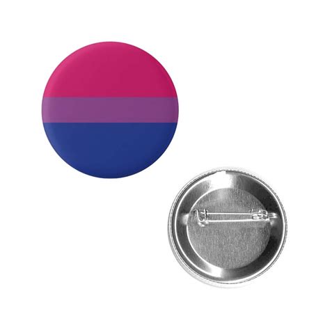 Bisexual Bi Pride Flag Pin 1 5” Round Circle Shape Metal