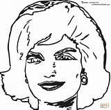 Andy Warhol Kennedy Jackie Supercoloring Colorare Jacky Onassis Forumcommunity Choisir Tableau sketch template