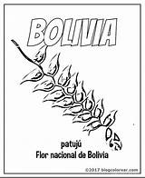 Patuju Bolivia Escudo Kantuta Bandera Animados sketch template