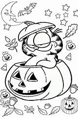 Garfield Spooky Nightlife Printcolorcraft Sponge Coloring sketch template