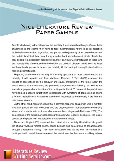literature review paper literature review outline