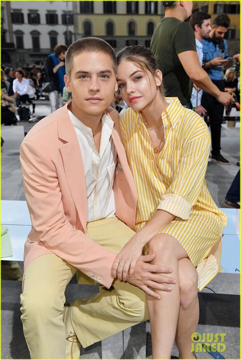 dylan sprouse and barbara palvin couple up for salvatore ferragamo show