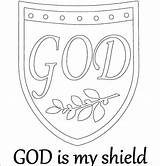 Coloring Faith Shield Pages God Getdrawings sketch template