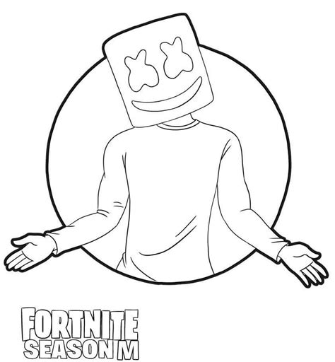 marshmello fortnite coloring pages  printable coloring pages  kids