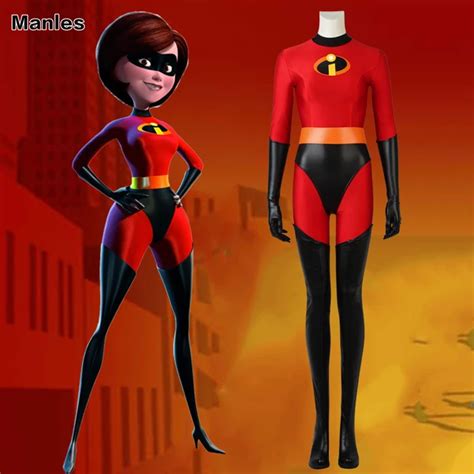 Elastigirl Helen Parr Cosplay Costume The Incredibles 2 Outfit Jumpsuit