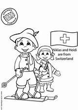 Coloring Heidi Switzerland Niklas Pages Kids Around Printable Girl Edupics Scouts Colouring Color Swiss Book Choose Board sketch template