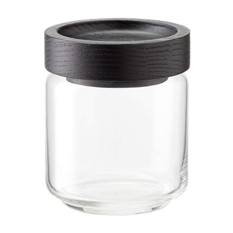 Artisan Glass Canisters With Black Lids In 2020 Glass Canisters