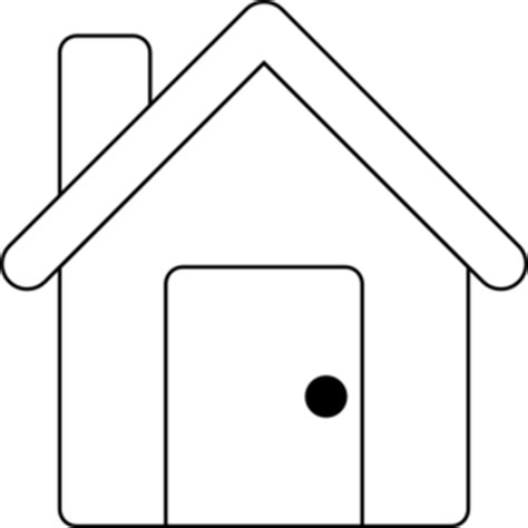outline  simple house clip art  clkercom vector clip art