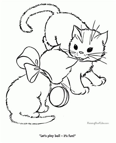 cute kitten coloring pages  printable
