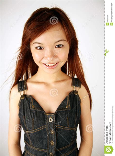 cute asian girl looking at viewer stock image image 9811353