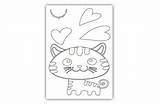 Coloring Kitten Pages Cat Cats sketch template