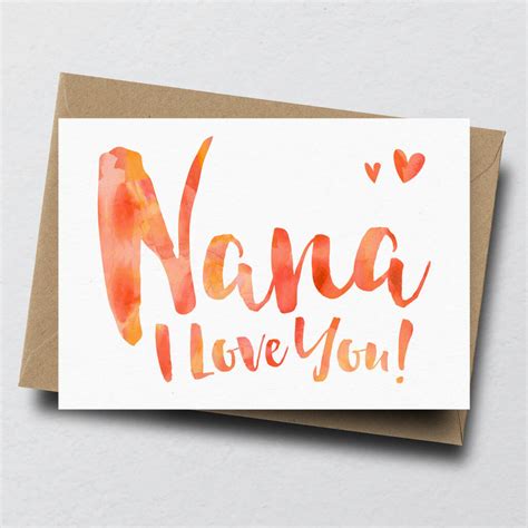 nana  love  greeting card  dig  earth notonthehighstreetcom