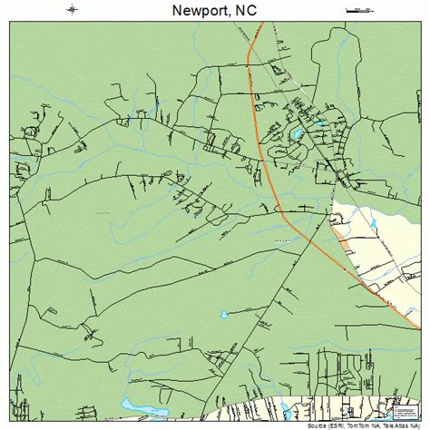 newport north carolina street map