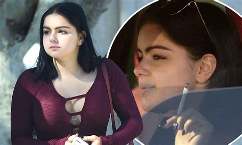 ariel winter smokes a cigarette in her car before treating herself to a