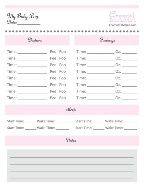 daily baby log  images baby schedule printable baby
