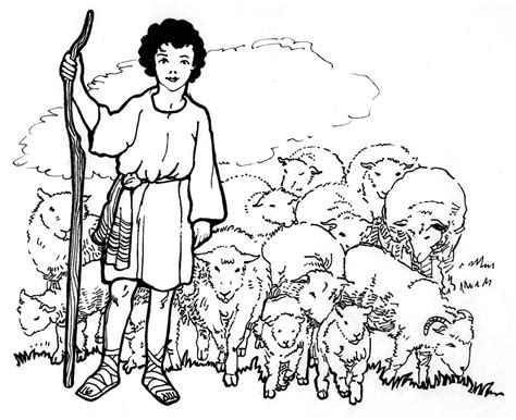 shepherd boy learn  coloring