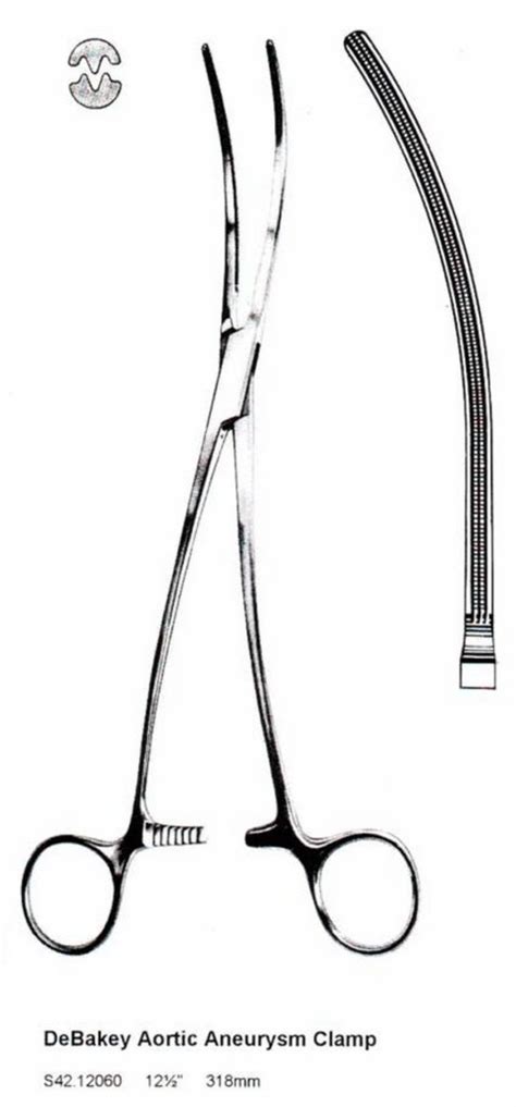 debakey aortic aneurysm clamp  mm surgical instruments