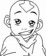 Avatar Aang Coloring Pages Airbender Last Drawings Printable Drawing Cartoon Kids Outline Smile Wecoloringpage Legend Character sketch template