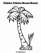 Chicka Boom Coloring Tree Pages Palm Template Printable Craft Sheets Popular Trees Visit Print Colouring Choose Board Kids Change sketch template