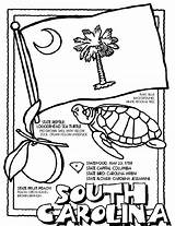 Carolina South Coloring Pages State Crayola Symbols North Flag Color States California Island Kids Print Printable Sheets Rhode Drawing Sc sketch template