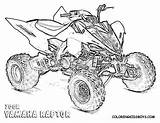 Coloring Pages Wheeler Atv Four Raptor Yamaha Polaris Colouring Dirt Quad Bike Printable Drawing Wheelers Print Sheets 700r Color Rzr sketch template