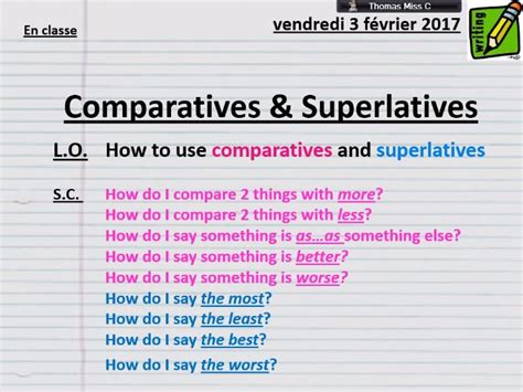 grammar comparatives and superlatives teaching resources