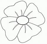 Poppy Flower Colouring Coloring Pages Anzac Print Pdf Gif sketch template