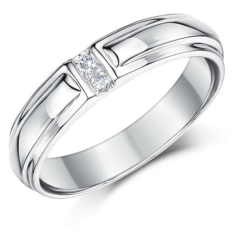 mm ct white gold diamond set wedding ring band ct white gold