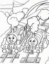 Coloring Thomas Tank Engine Pages Popular sketch template