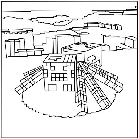 minecraft spiders coloring page spider coloring page minecraft