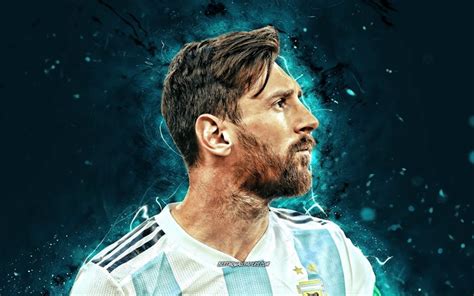 Download Wallpapers Lionel Messi 4k Argentina National