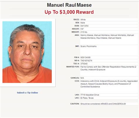 Texas Adds New Face To 10 Most Wanted Sex Offenders List